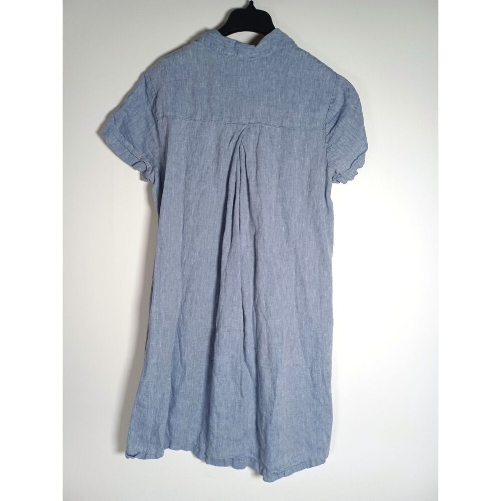 J. Jill Love Linen 100% Linen Shirt Dress XL Tall Pockets Preppy Classic Coastal - Picture 4 of 6